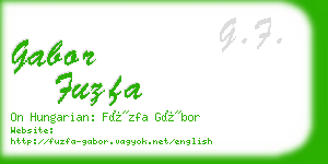 gabor fuzfa business card
